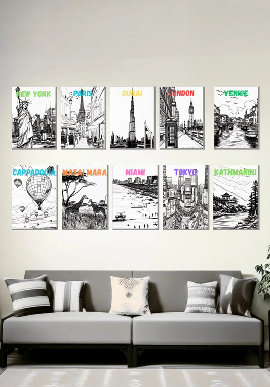 Travel Set - Set of 10 | Poster Set
