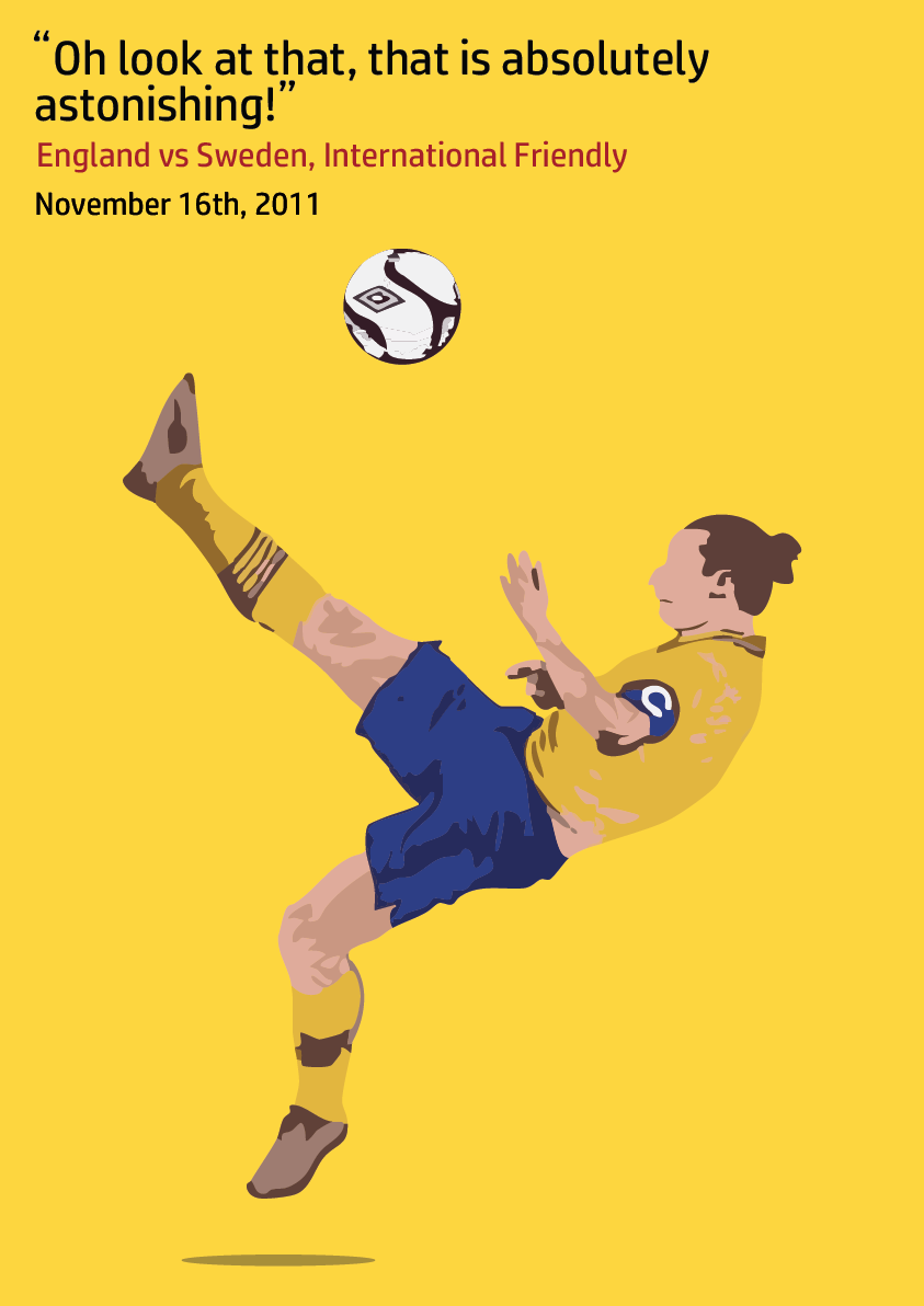 Zlatan Ibrahimovic Iconic Moment SWE | Football Poster