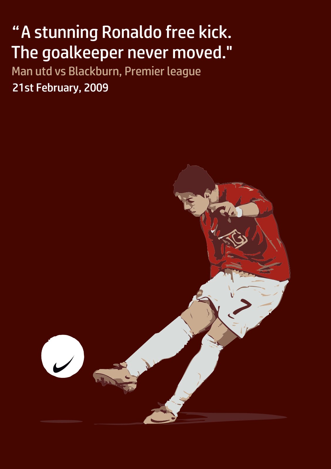 Cristiano Ronaldo Iconic Moment MU | Football Poster