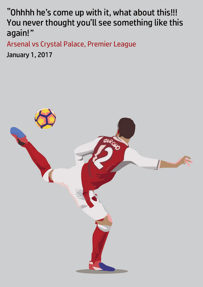 Olivier Giroud Iconic Moment ARS | Football Poster