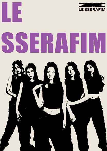 LE SSERAFIM K-POP | Music Poster