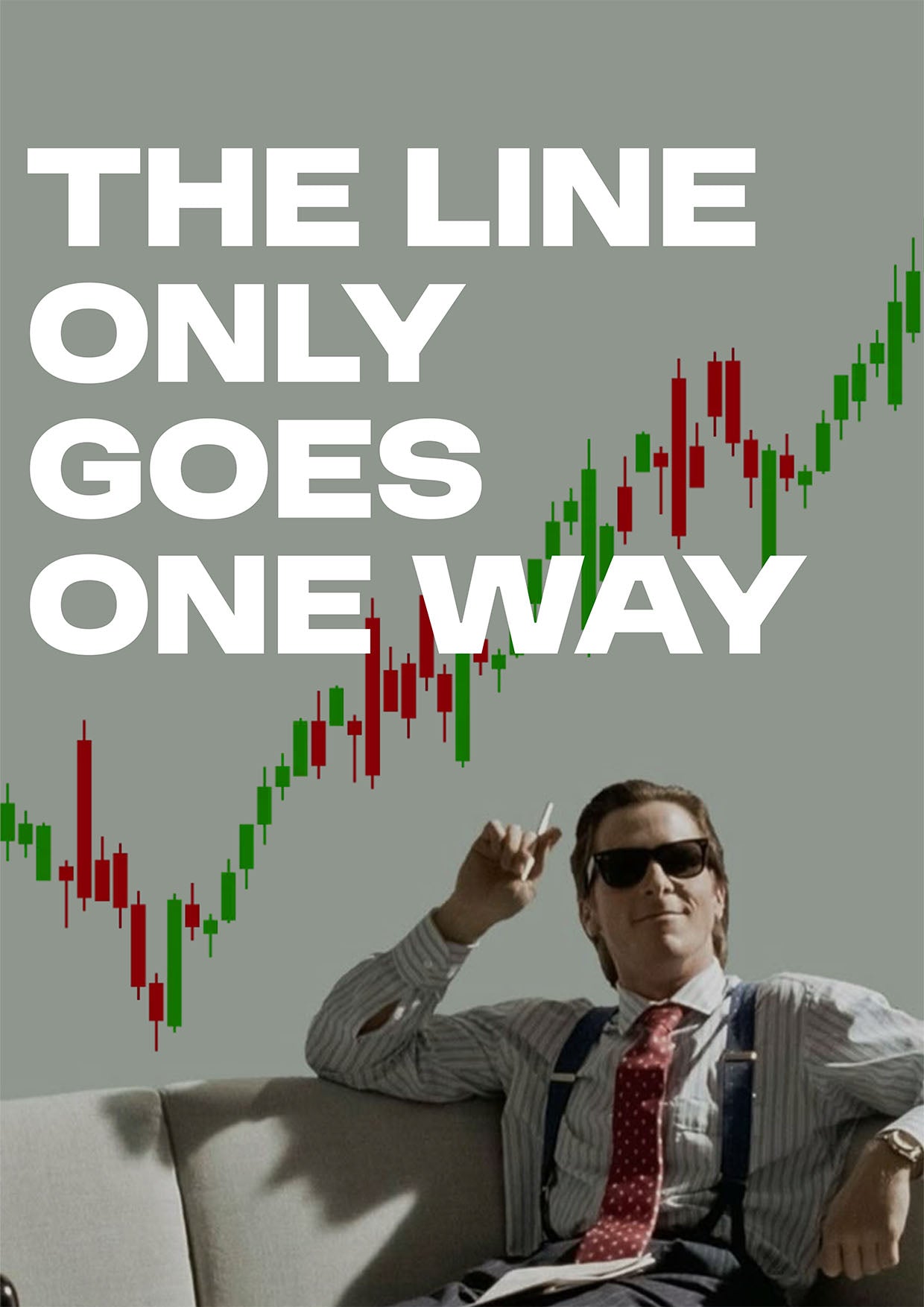 The Line Only Goes One Way Quote | Aesthetic Poster
