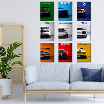 Car Set Rear - Set of 9 | Poster Set