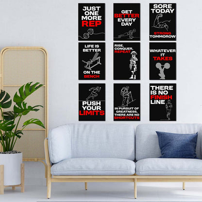 Gym Set - Set of 9 | Poster Set