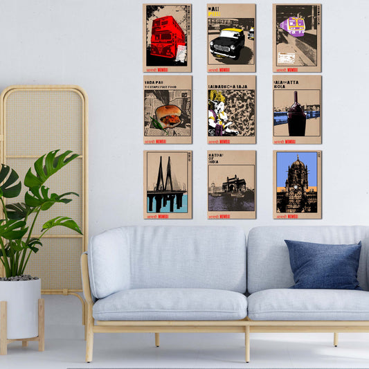 Iconic Mumbai - Set of 9 | Poster Set