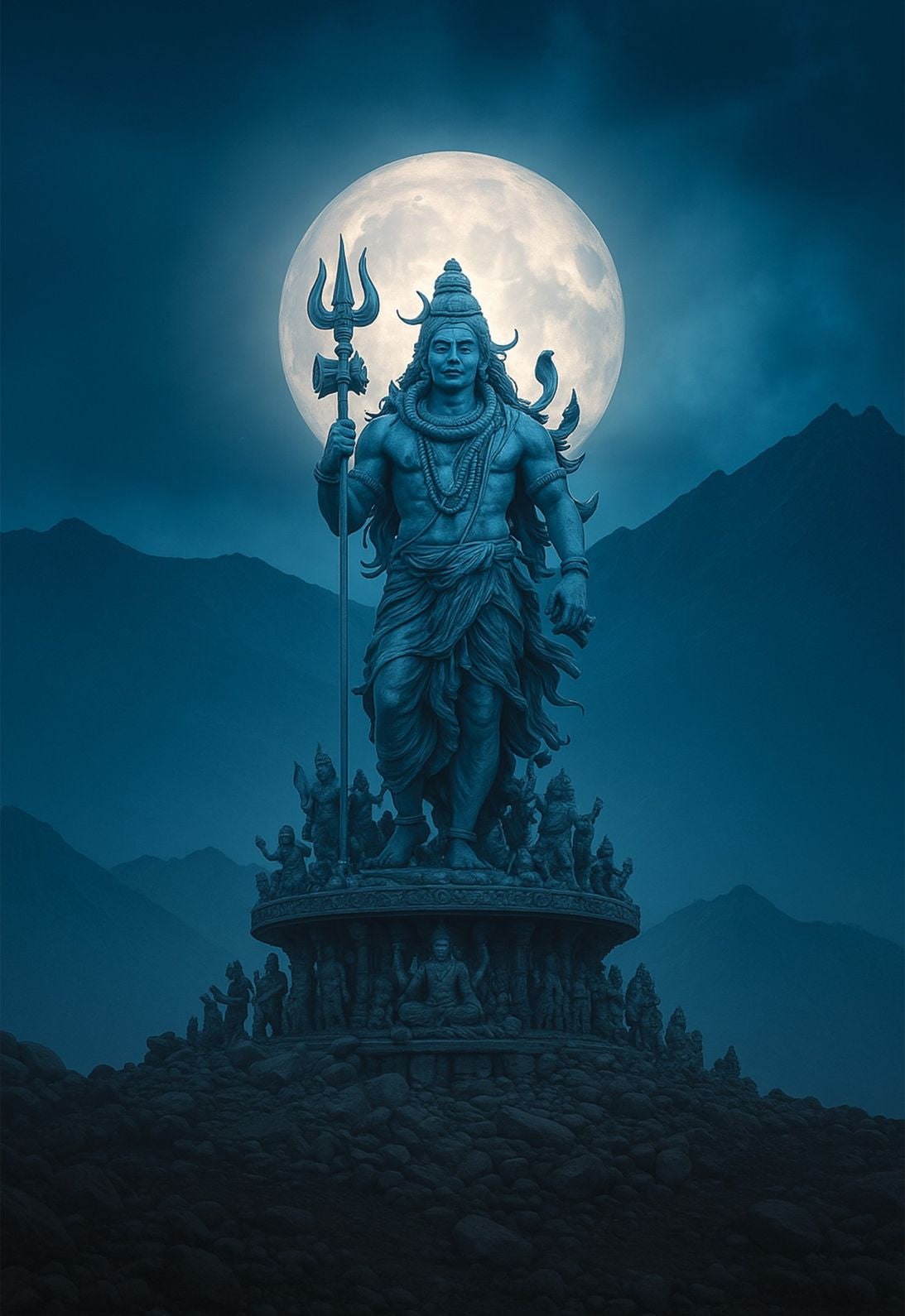 Lord Shiva Moonlight | Divine Poster
