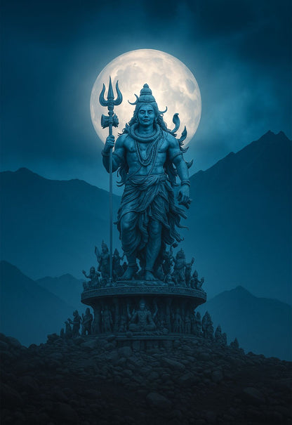Lord Shiva Moonlight | Divine Poster