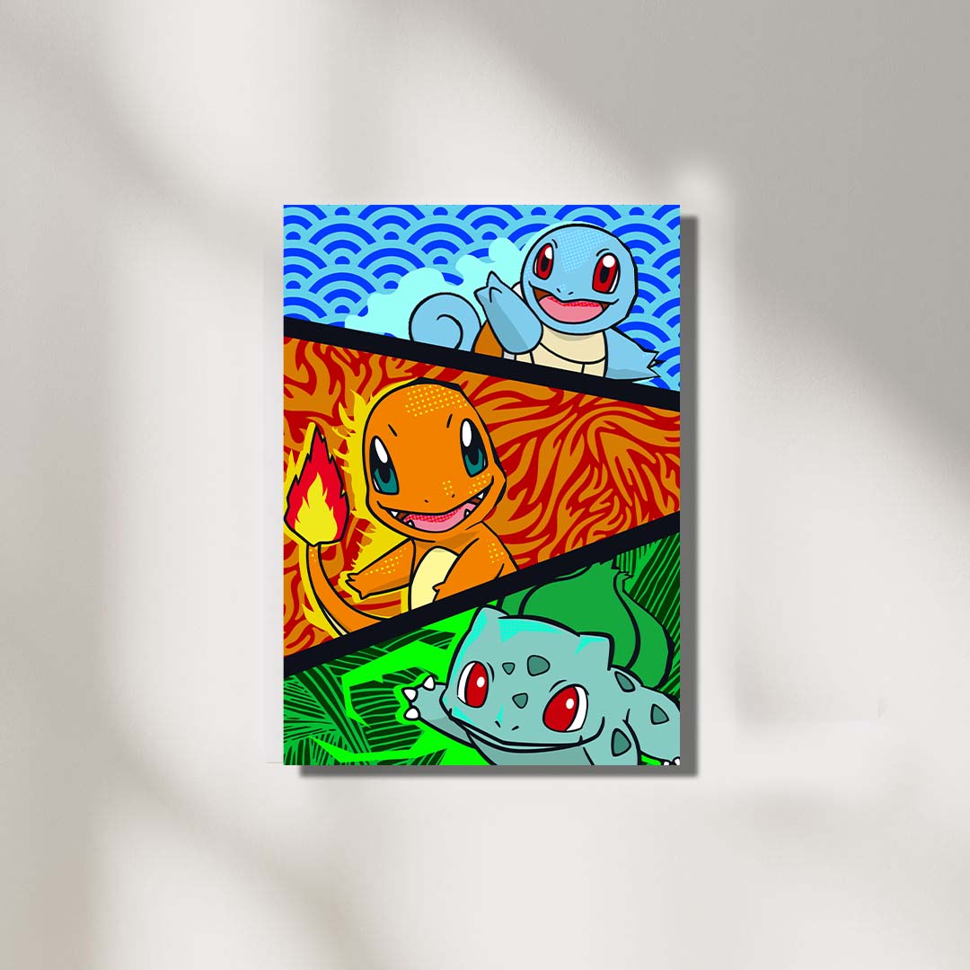Pokemon Starter Trio | Anime Poster
