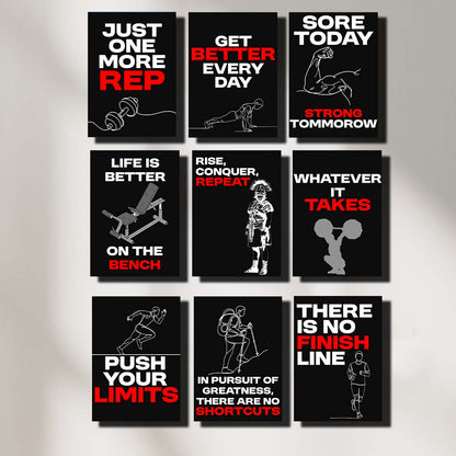 Gym Set - Set of 9 | Poster Set